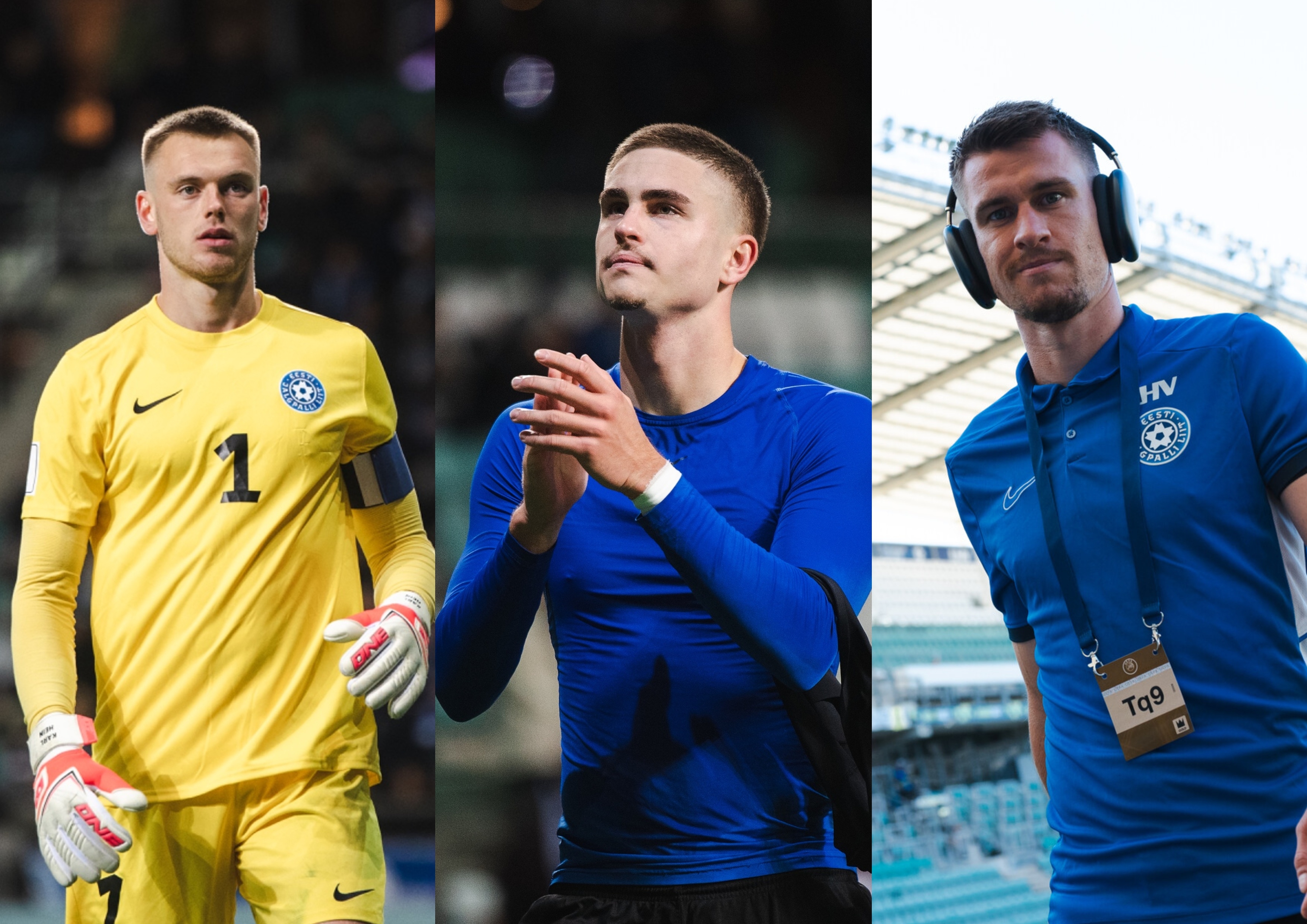 Karl Jakob Hein, Maksim Paskotši ja Mattias Käit pretendeerivad parima meesjalgpalluri tiitlile. Foto: Liisi Troska / jalgpall.ee