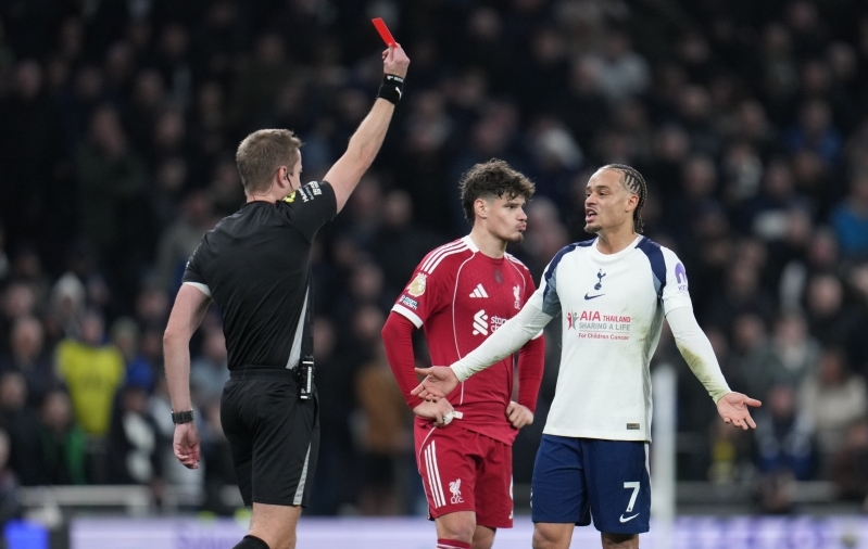 Tottenham j&auml;i 33. minutil k&uuml;mnekesi v&auml;ljakule. Foto: Scanpix / Harvey Murphy / News Images via ZUMA Press Wire