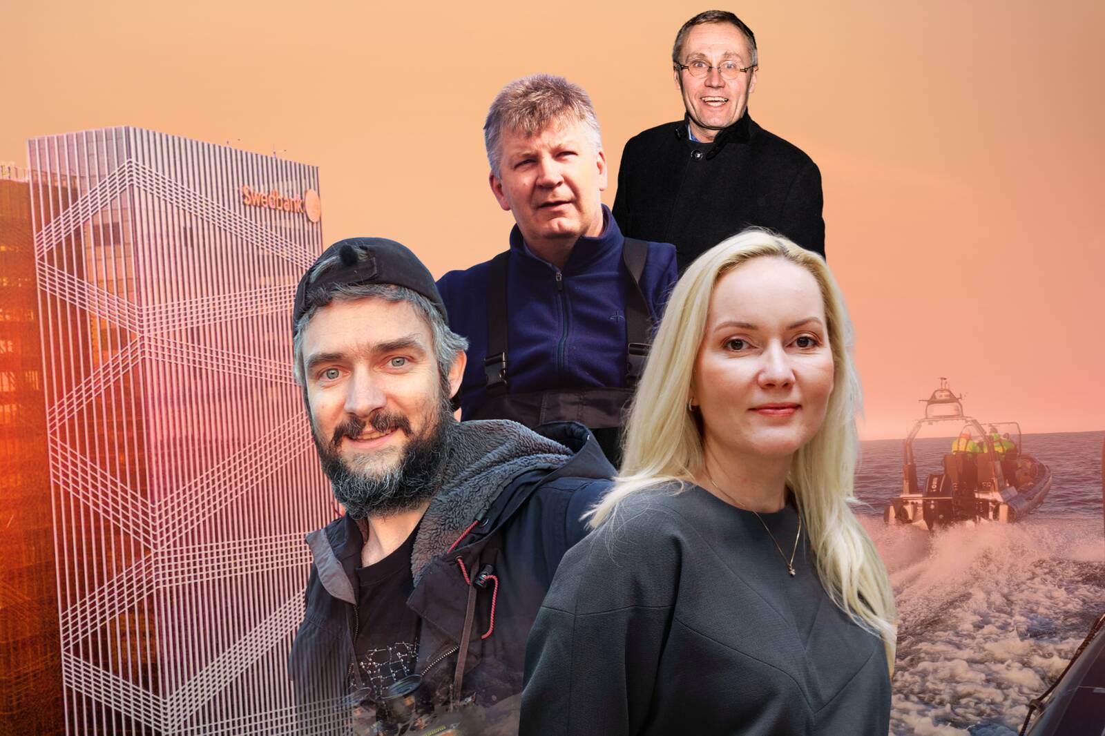 Hommikuprogrammi külalised Remo Savisaar, Mark Muru, Liisa-Maria Lees ja Tõnis Lukas.