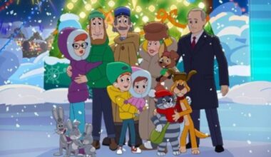 Putin esineb koos kass Matroskini ja koer Šarikuga multifilmi „Prostokvašino“ uusaastaosas