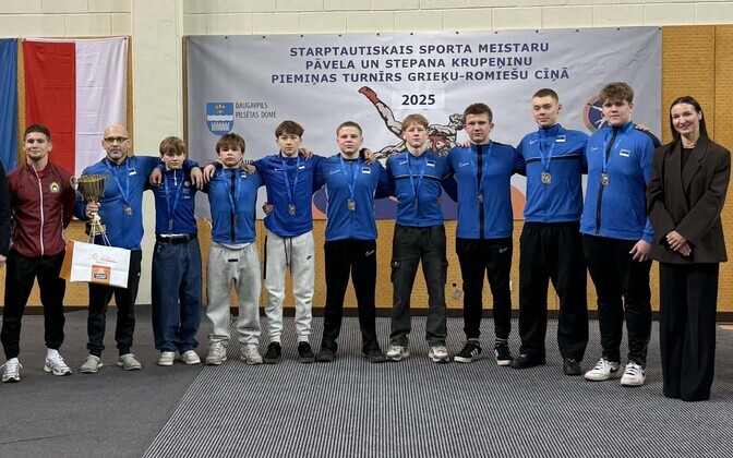 Noored Kreeka-Rooma maadlejad pälvisid Lätis teise koha | Maadlus