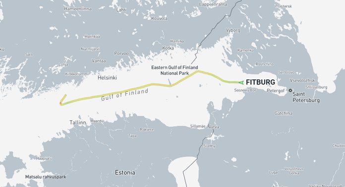 Laeva Fitburg teekond kuni kinnipidamiseni