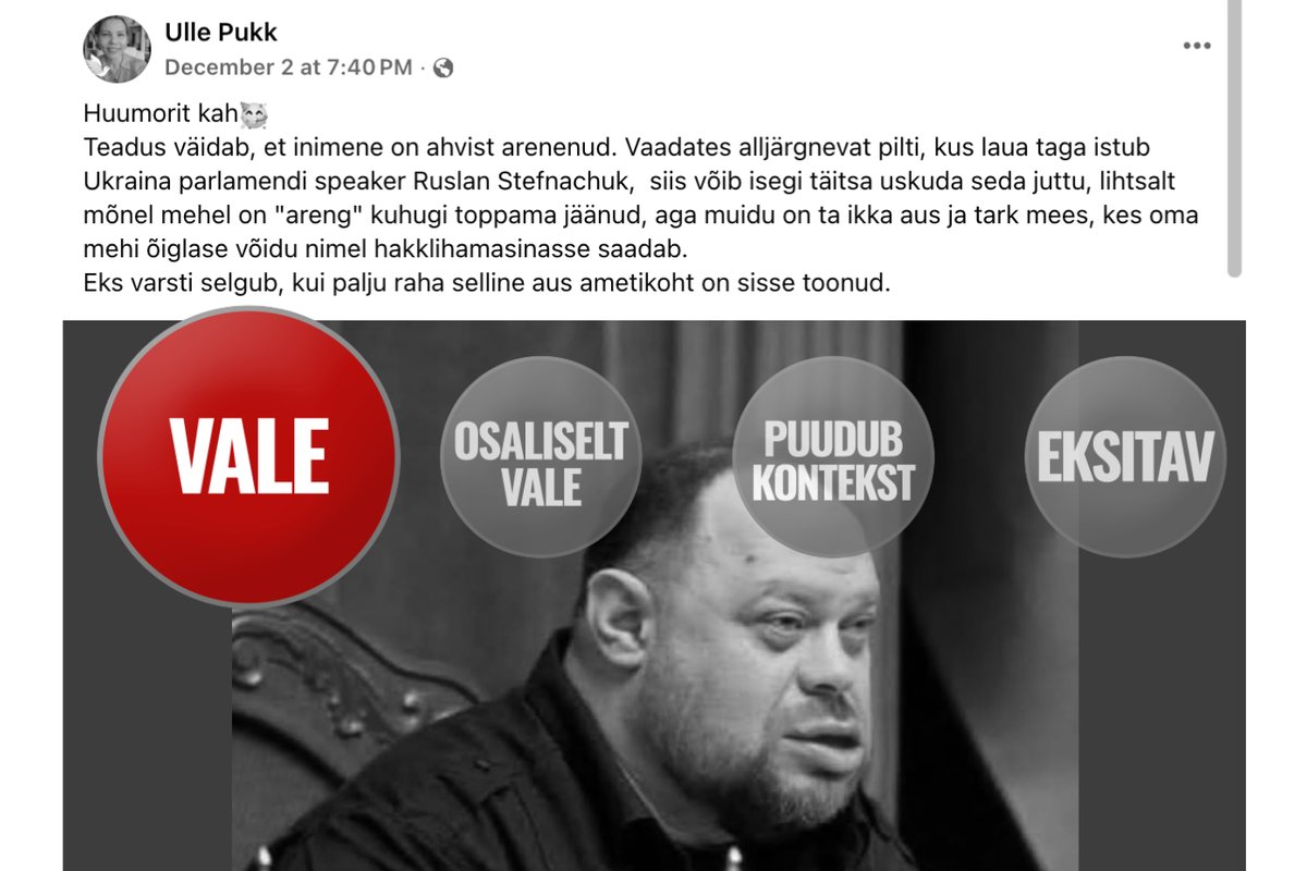 FAKTIKONTROLL | Aktivist levitab võltsitud fotot Ukraina parlamendispiikrist