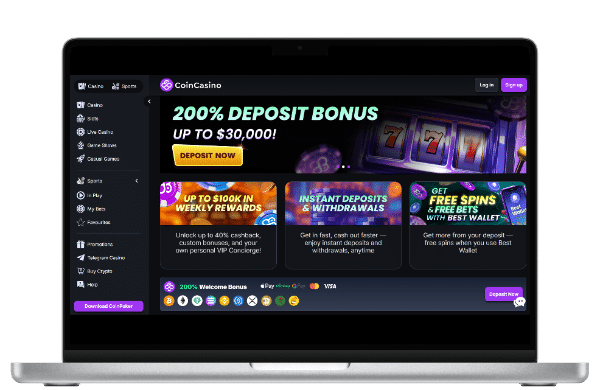 CoinCasino Casino Laptop