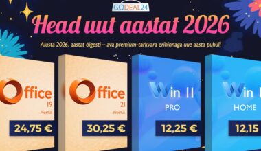 Head uut aastat 2026! Microsoft Office 2021 Pro eluaegse litsentsiga vaid 30,25€ ning Windows 11 Pro vaid 12,25€!