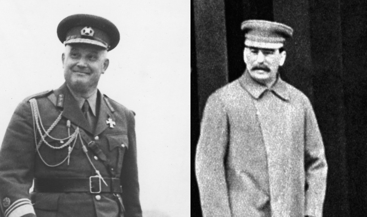 LAIDONER JA STALIN: Kui soomlased pidasid detsembris 1939 venelastega raskeid lahinguid, käis kindral Johan Laidoner Moskvas Stalinil külas.
