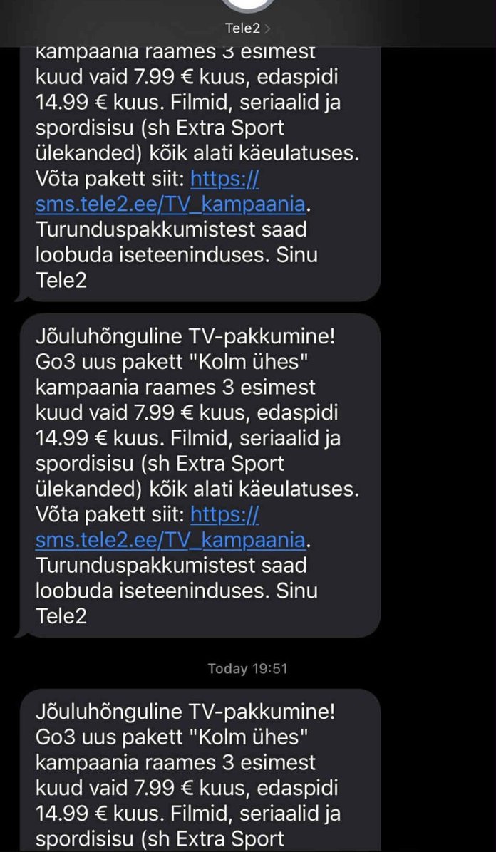 Tele2 sõnumid