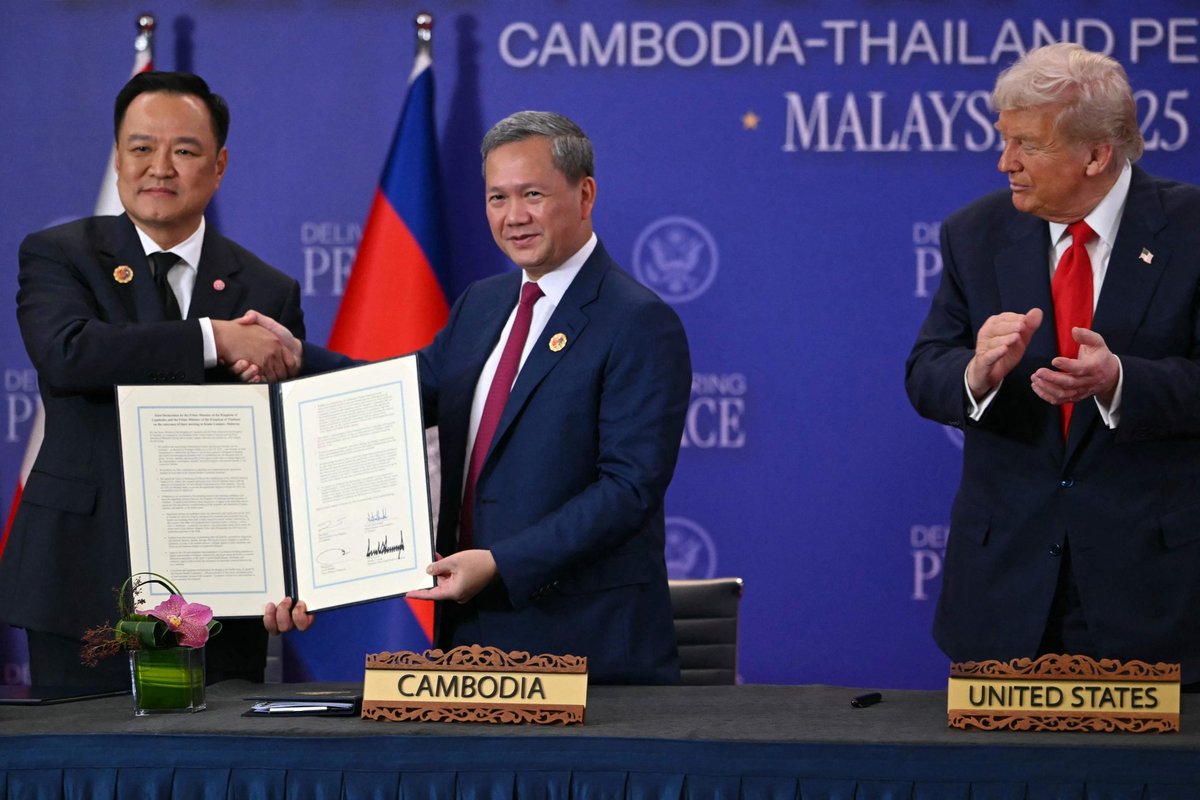 Trump kiitis ennast Kambodža ja Tai vaheline vaenutegevuse peatumise puhul