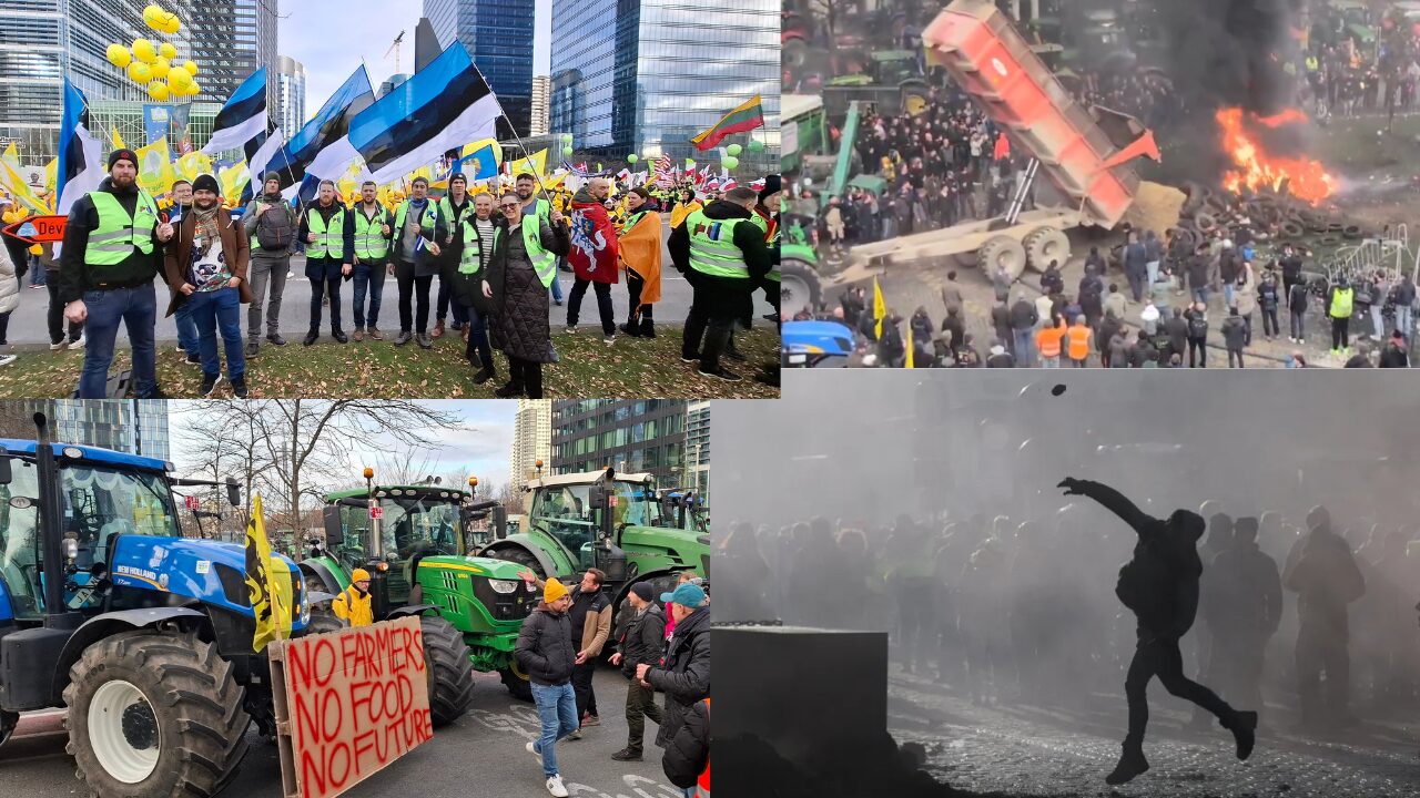 VIDEO! Tuhanded põllumehed kogunesid ELi peakorteri ette "kommunismivastasele" meeleavaldusele