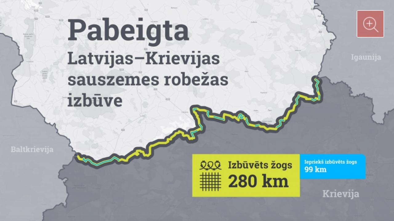 Läti sai valmis 280-kilomeetrise piiritara Venemaaga