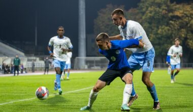 Aleksandr &Scaron;apovalov Eesti noortekoondise s&auml;rgis. Foto: Katariina Peetson / jalgpall.ee