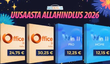 Haara eluaegne Windows 11 ja MS Office 2021 alates 12.25€ kohe!