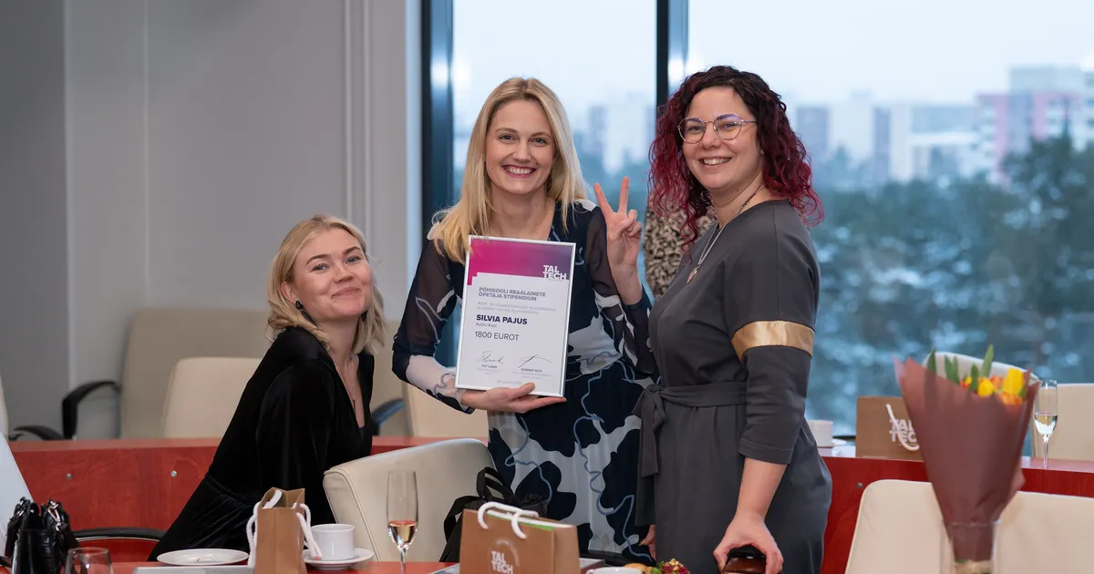 Kolm Ida-Viru õpetajat said TalTechi stipendiumi