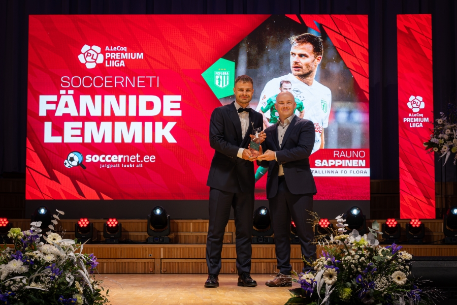 Rauno Sappinen - f&auml;nnide lemmik juba neljandat korda! Foto: Liisi Troska / jalgpall.ee