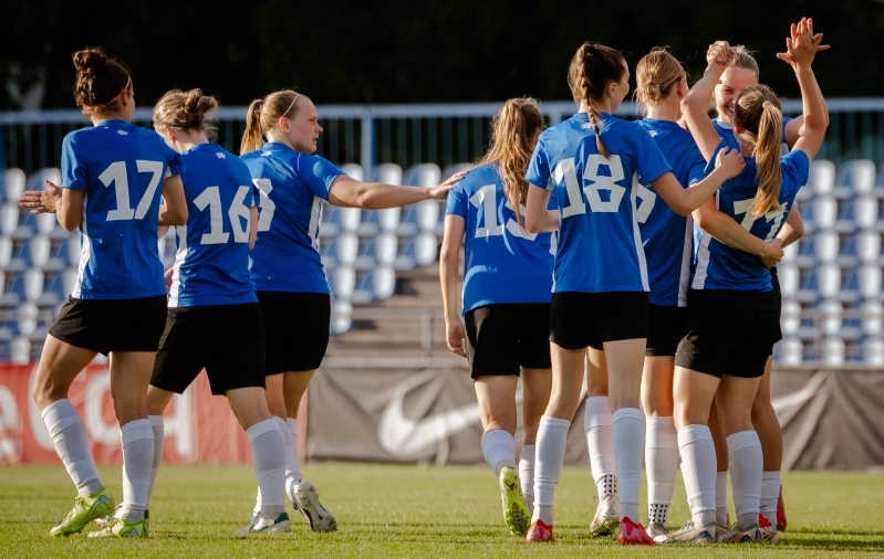 Eesti naiskonna aastat kroonivad MM-valikmängud. Foto: Liisi Troska / jalgpall.ee