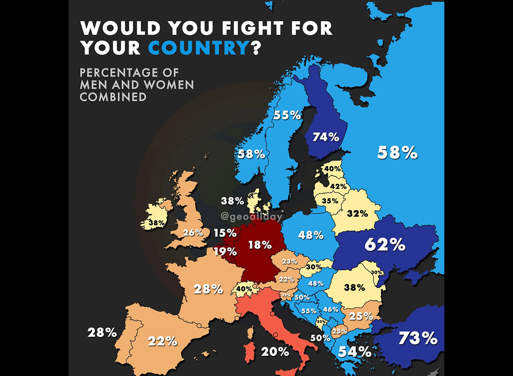 Kaart: Soomes on kaitsetahe kõrgeim Euroopas