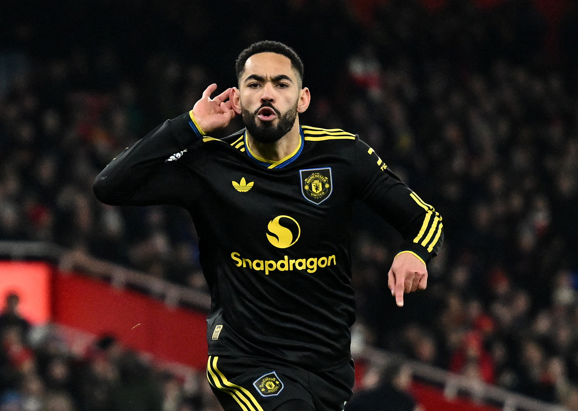 Matheus Cunha tõi Manchester Unitedile väärt võidu. Foto: Scanpix / Dylan Martinez / Reuters