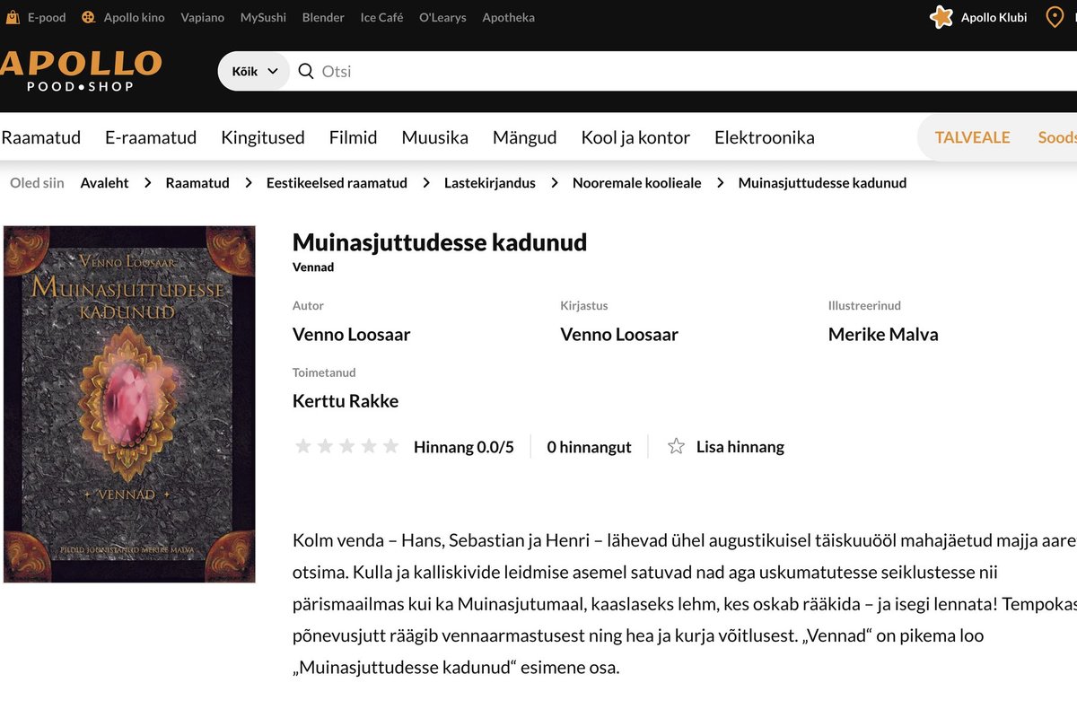Raamatupoed müüsid pedofiil Venno Loosaare lasteraamatut