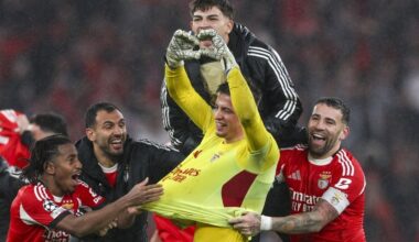 Anatoli Trubin kerkis Benfica p&auml;&auml;steingliks. Foto: Scanpix / Miguel A. Lopes / EPA