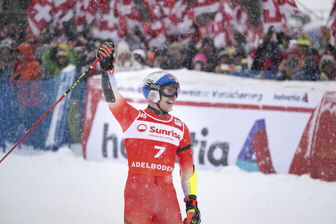 Odermatt näitas kodupubliku ees klassi, Laine piirdus ühe laskumisega | Mäesuusatamine