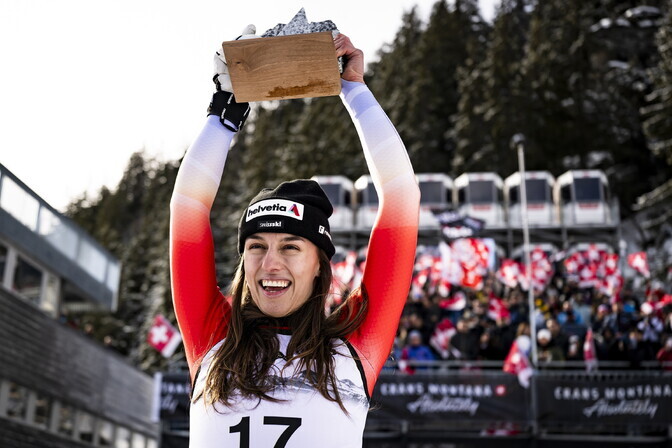Šveitslanna sai viimasel olümpiaeelsel MK-etapil karjääri esimese võidu | Mäesuusatamine