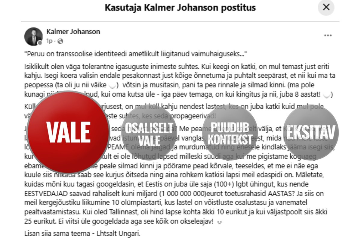 FAKTIKONTROLL | Peruu ei liigita transsoolisust enam psüühikahäireks