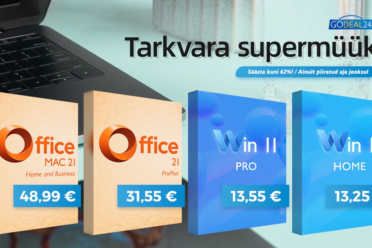 Suur allahindlus Office’i paketile! Klassikaline Office 2021 Pro vaid 31,55 € ja uusim Win 11 Pro 13,55 € eest! Rohkem võtmeid, rohkem säästu!