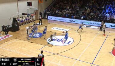 MÄNGU HETK | Riia VEF-i liidrile ei mahtunud Gregor Kuuba kulp pähe ning saadeti saalist minema