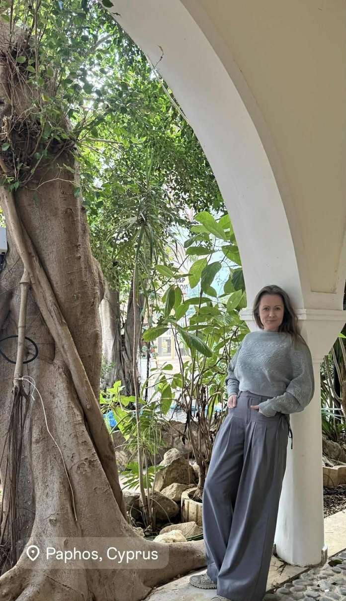 Inga Lunge Küprosel puhkamas.