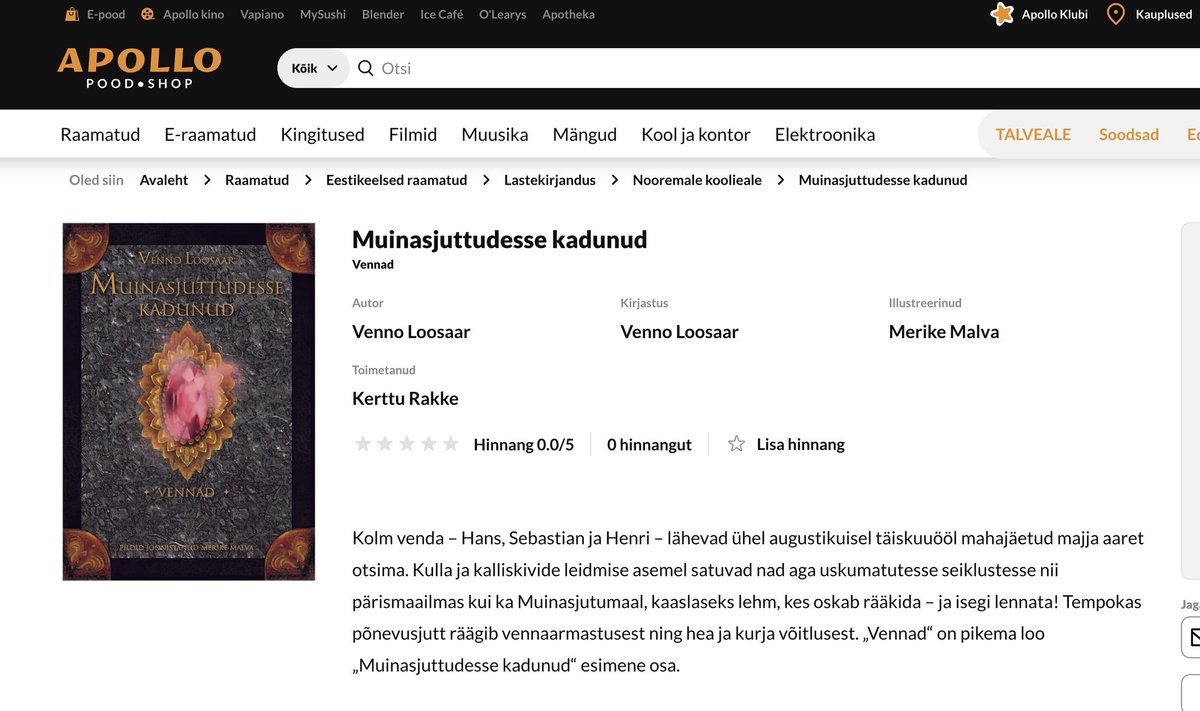 TEMPOKAS PÕNEVUSJUTT HEA JA KURJA VÕITLUSEST: Apollo ja Rahva Raamat võtsid müügile süüdi mõistetud pedofiili Venno Loosaare raamatu.