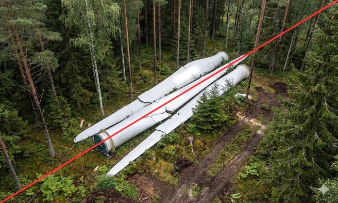 VÕLTSING: Google genereeris pildi metsas vedelevatest katkistest tuulikulabadest. Ettevõtte logod me eemaldasime. 