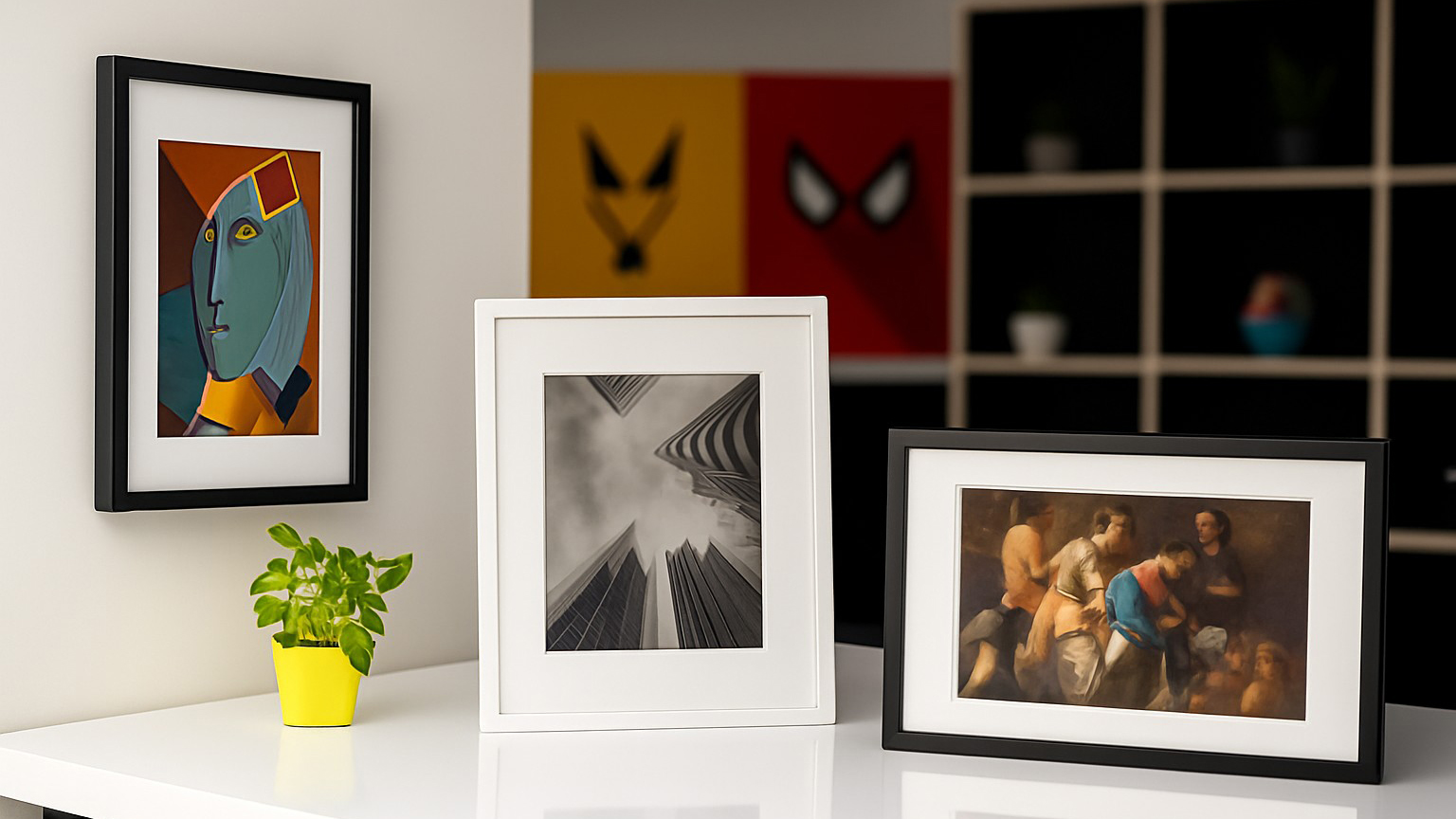 Esimene digitaalne pildiraam, mis näeb seinal välja nagu päris paberprint