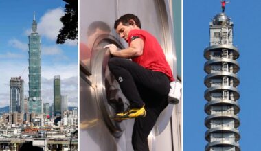 VIDEO | Enneolematu! Mees ronis maailma ühe kõrgeima hoone tippu ilma köite ja kaitsevarustuseta