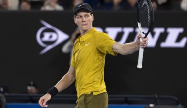 Jannik Sinner pääses Australian Openil ehmatusega