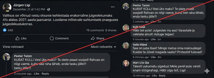 VÕLTSING: Google genereeris rahandusministri Facebooki postituse, mida pole kunagi olnud. 