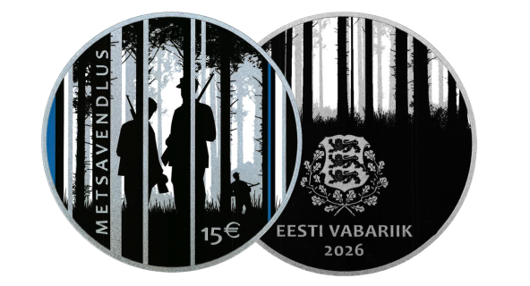 Eesti Pank kinnitas metsavendlusele pühendatud hõbemündi kujunduse | Pressiteated