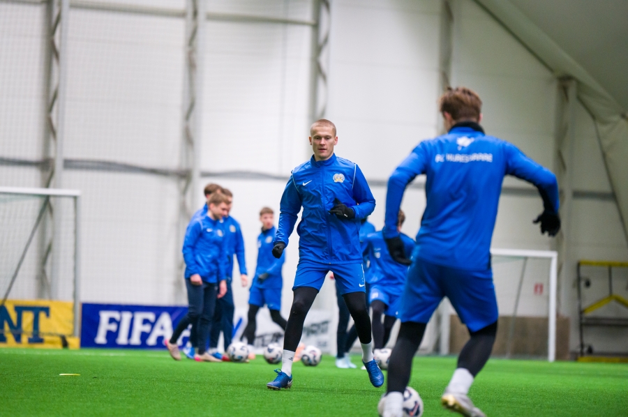 Nikita Komissarov t&auml;navu jaanuaris Kuressaare treeningul. Foto: Anna Andreas