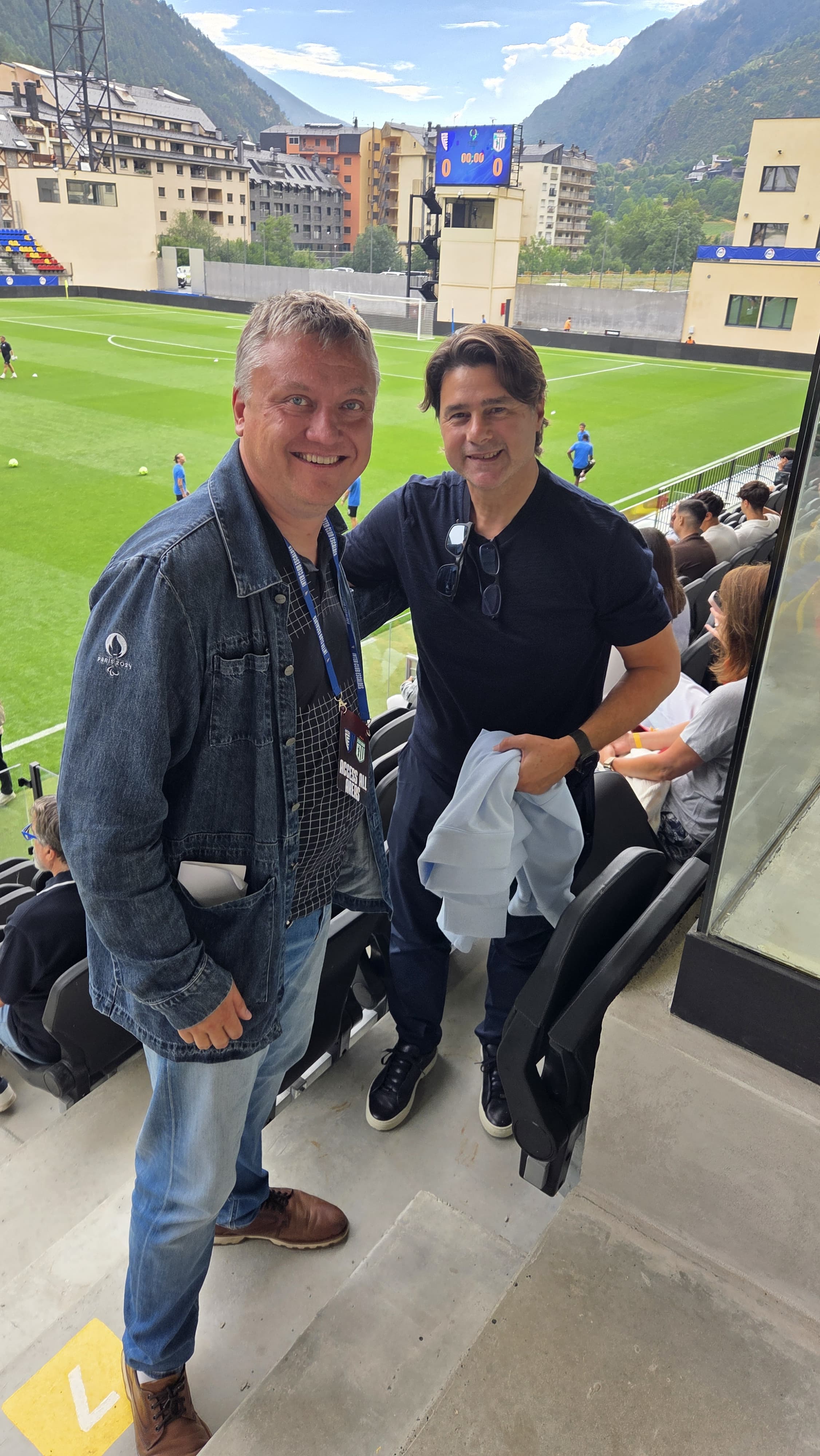 Indrek Petersoo ja Mauricio Pochettino. Foto: erakogu