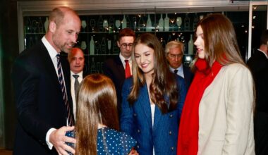 Leonor y Sofía, muy cariñosas con la pequeña Charlotte, la hija de Guillermo de Gales y Kate Middleton