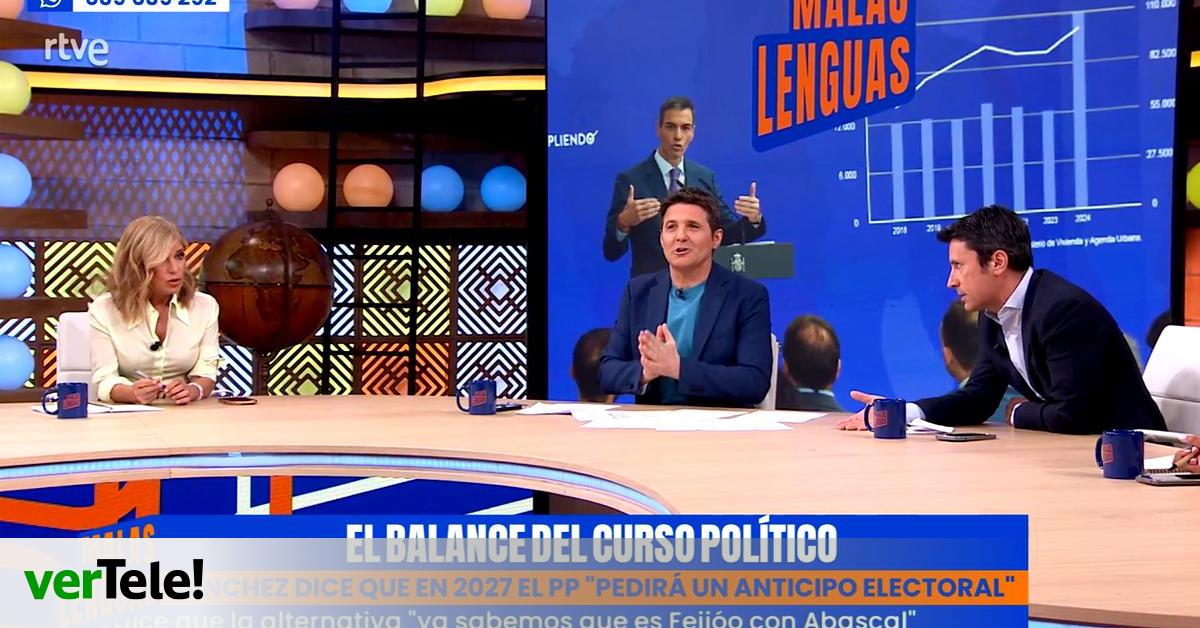RTVE: Cintora frenó a un colaborador de 'Malas lenguas' por poner en su boca una pregunta que no hizo: "No hables por mí"