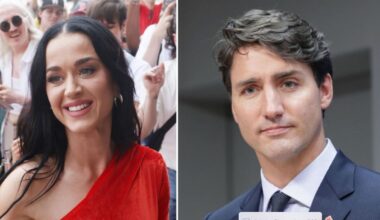Katy Perry recibe la visita del ex primer ministro de Canadá que asiste a su último concierto