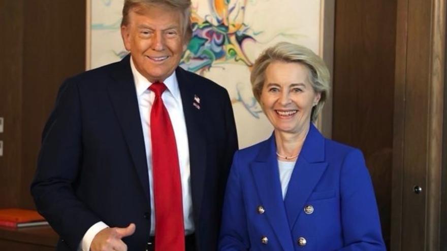 Von der Leyen acude a Escocia en busca de un acuerdo comercial equilibrado con Trump