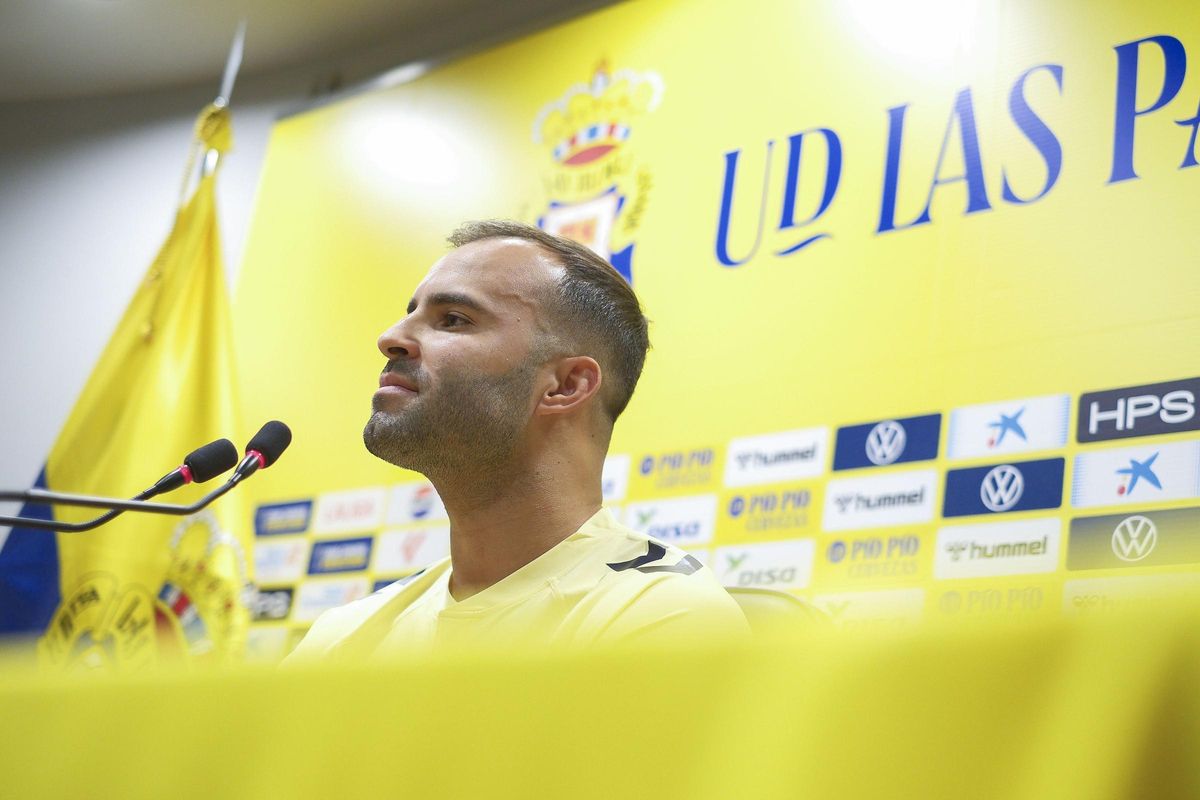 Jesé, esta mañana en su rueda de presentación como octavo fichaje de la UD.