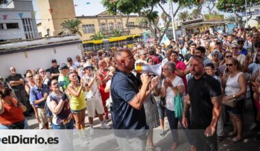 Unas 250 personas acuden en Las Palmas a la concentración convocada por Vox y un influencer ultra de Tenerife contra los migrantes