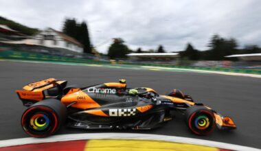 Lando Norris, durante el Gran Premio de Bélgica de 2024.