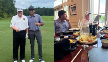 El español Eugenio López-Chacarra pasa un día de golf con Donald Trump