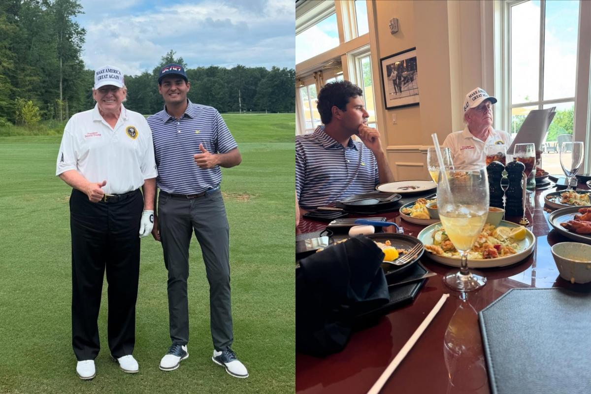El español Eugenio López-Chacarra pasa un día de golf con Donald Trump