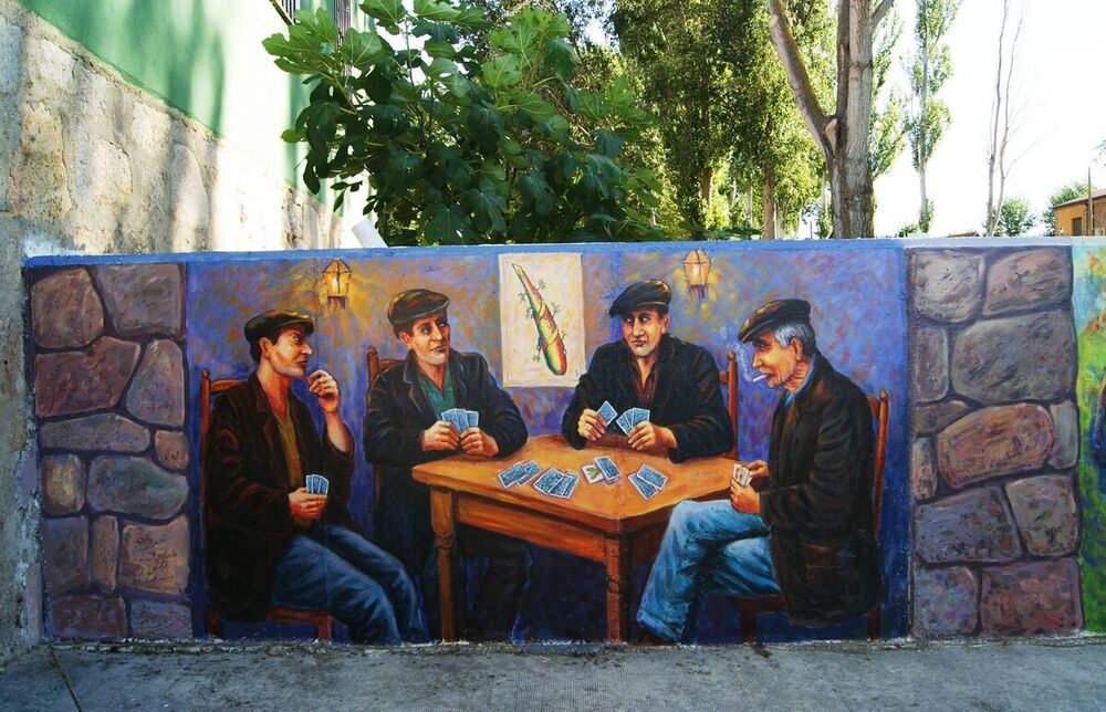 Los seis murales que el artista Ángel Pérez Dimas ha pintado en Zarzuela del Monte
