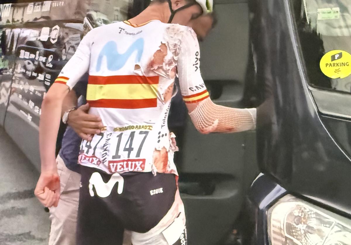 La dura imagen de Iván Romeo tras su caída en el Tour de Francia