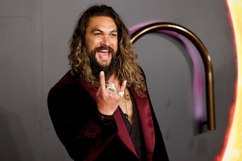 Jason Momoa durante el estreno